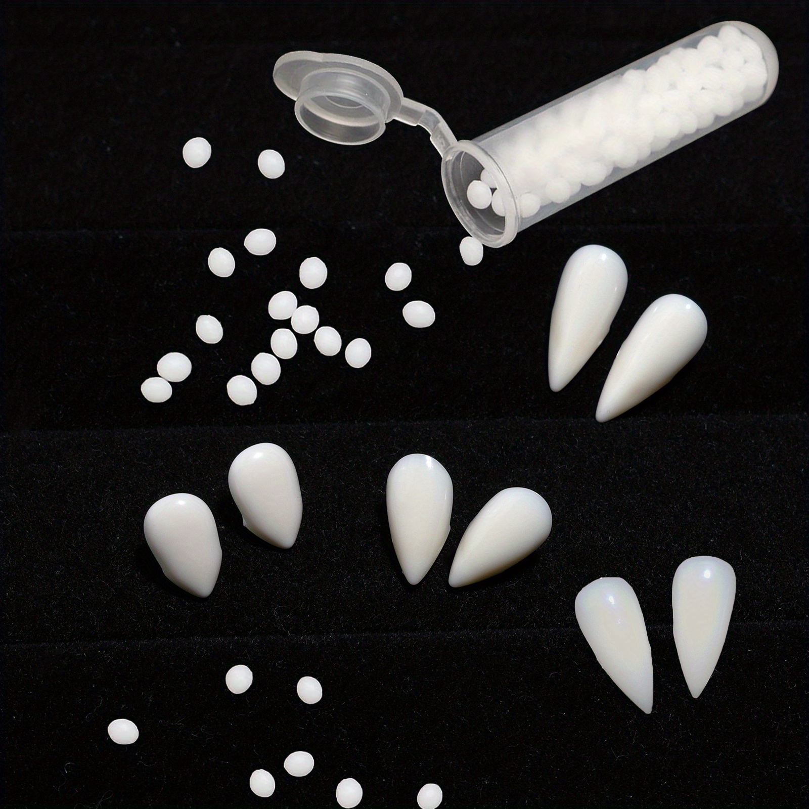 8pcs Halloween Hip-hop Fangs Set For Cosplay, Featuring 4 Varying Lengths For Fitting. Perfect Halloween Gifts For Everyone, Of Gender