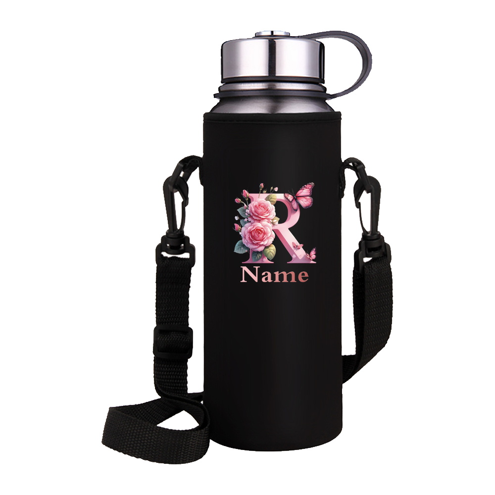 TEMU Protège-gobelets uniquement, bouteilles, personnalisation du nom, housse porte-gourde de sport 550-1500ml, housse de antidérapante et isotherme