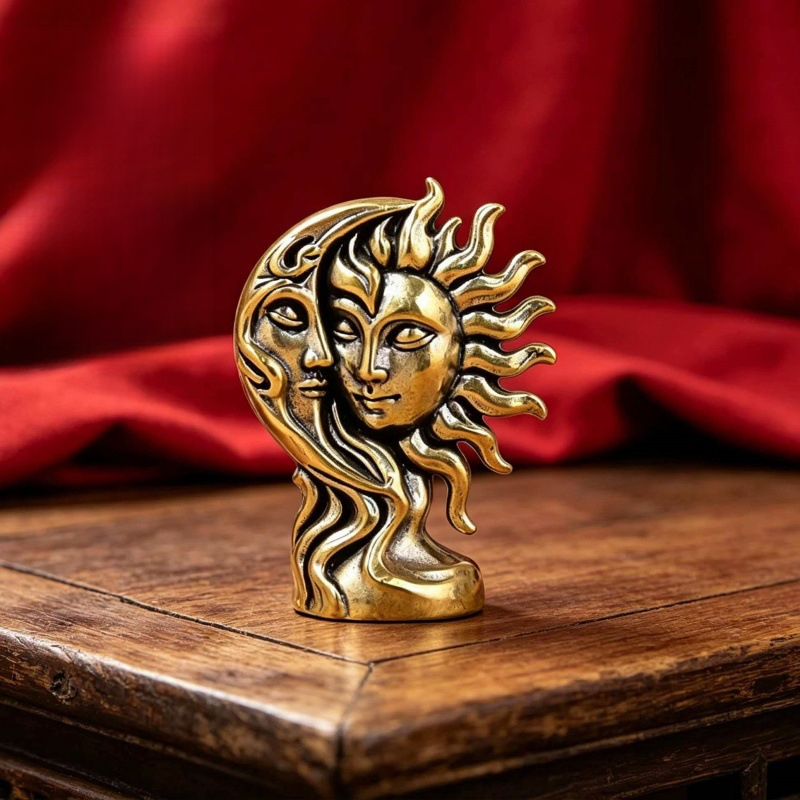 TEMU Petit ornement créatif brillant ensemble, Figurine de Soleil et de bureau, Décoration artisanale en métal à , Convient pour une collection