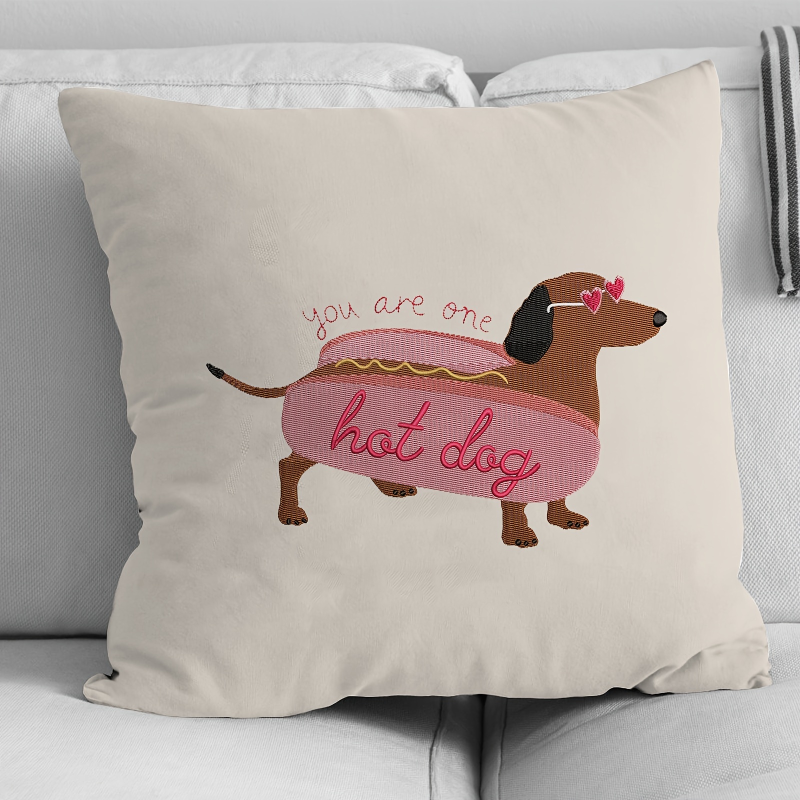 TEMU 1pc Of Pillowcase With A , Featuring A Bohemian Style, Made From Soft And Smooth Polyester Short Plush Fabric, Printed On , Measuring 45cm X