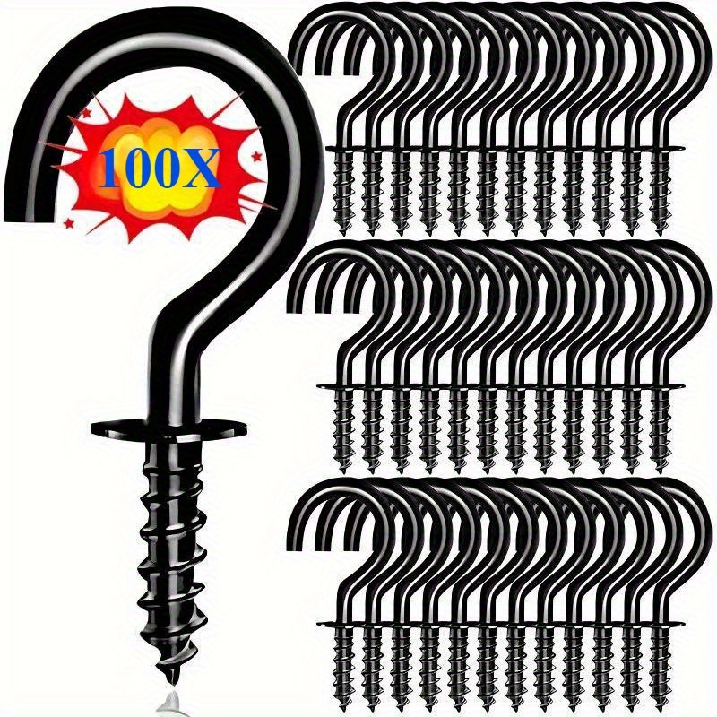 100pcs heavy duty spiral hooks   multi purpose plant hangers with storage for kitchen bathroom bedroom pots flower pots etc