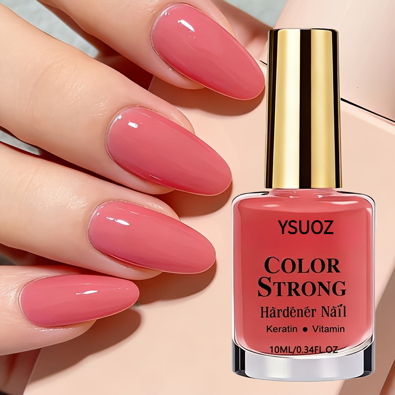 Peach Nail Enhancer- Easy To Apply, Dries Quickly Without . A Single Coat A Gentle Look For Daily Wear, While Layering With Glitter Instantly You Into A Party. Compatible With Outfits, Enjoy Salon