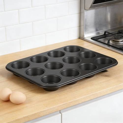 home baking 12 chain mafen baking tray non stick carbon steel circular cake mold paper cupcake egg tart baking tool local shipment