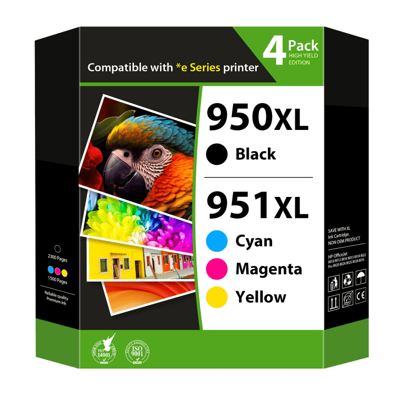 

4- Ink Set, Compatible /8610/8620/8625/8615/276dw, -compatible 950xl/, - , , ,