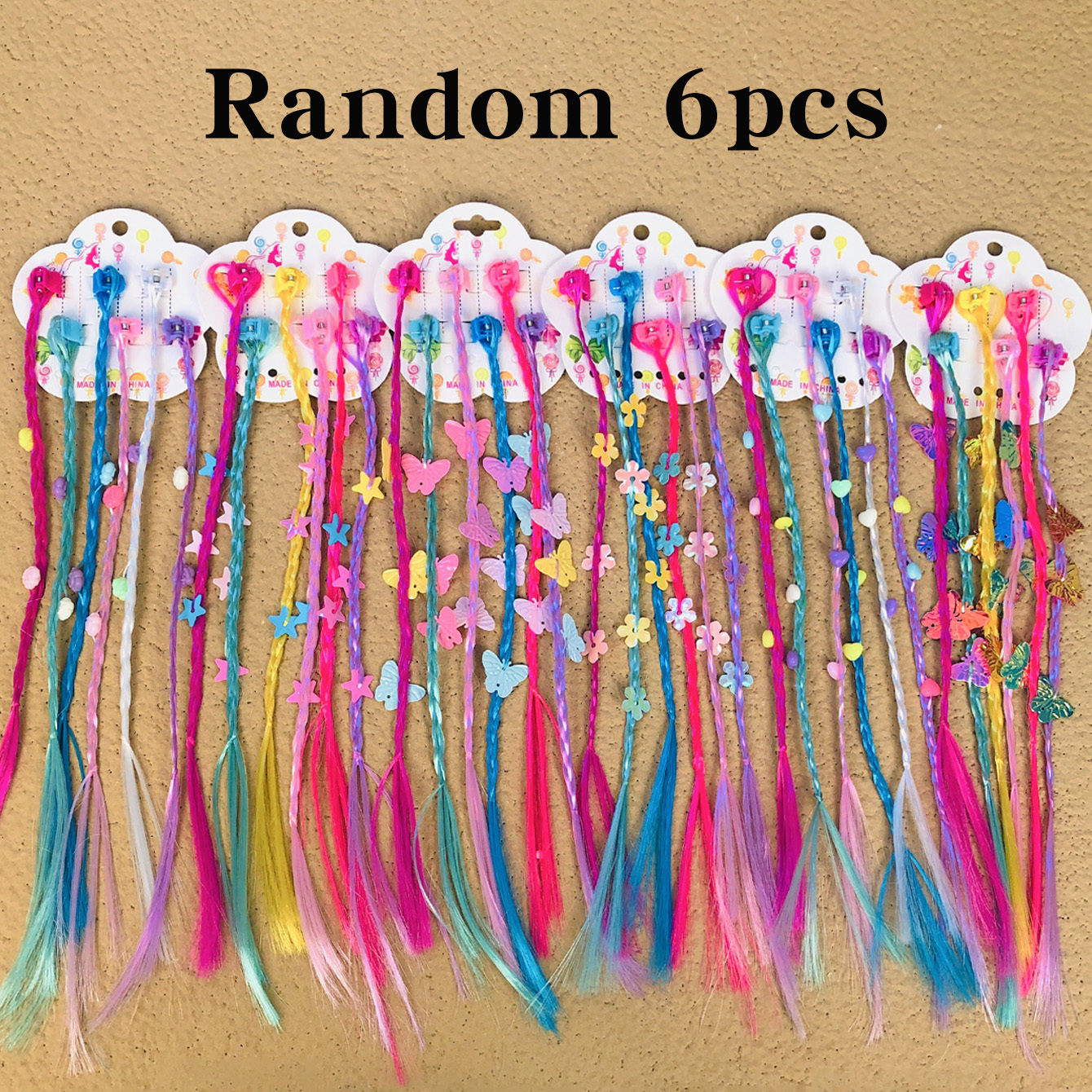 6/18/24pcs Set Of Cute And Style Hair Extensions, Colorful Mixed Hairpin Set, Mini Hairpin Decoration Long Braid Hairpin, Suitable For And Ladies Daily Wear And Holiday Wear Or As A For And