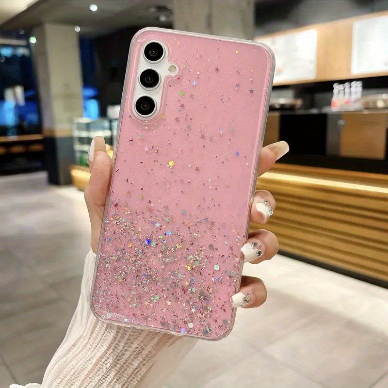 Fashion Starry Sky Sparkling Powder Phone Case for Galaxy A56 A36 A26 A16 A15 A35 A55 A54 A34 A14 5G