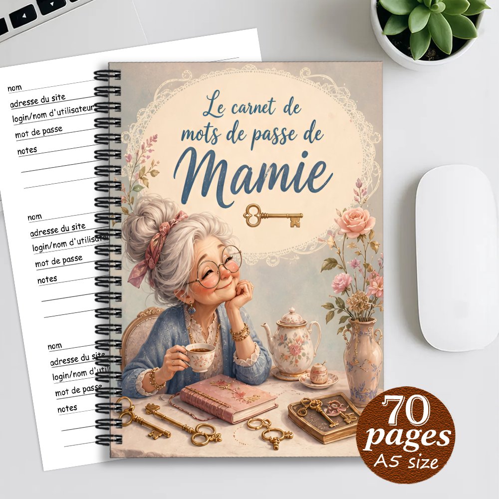 TEMU Carnet d' unique de 5,71×8,27 pouces, conçu dans un style codex de style français, faisant partie d'une adorable collection de journaux de code