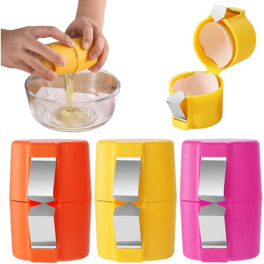 

3pcs Egg Separator Set - Easy Cracker & Shell Cutter, Kitchen Gadgets For Effortless Cooking, Plastic Construction