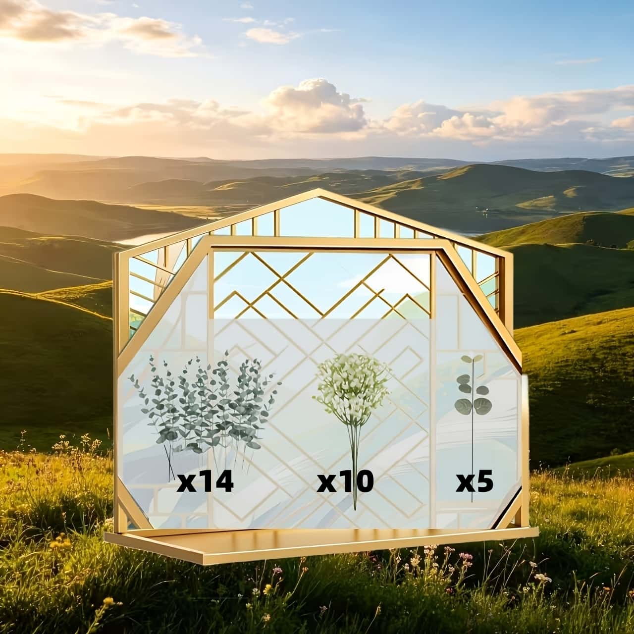 TEMU ["Ensemble de 29 pièces de fleurs artificielles de 3 types] Eucalyptus , 'S et combinaison de feuilles d'eucalyptus, réaliste vert. Parfait pour