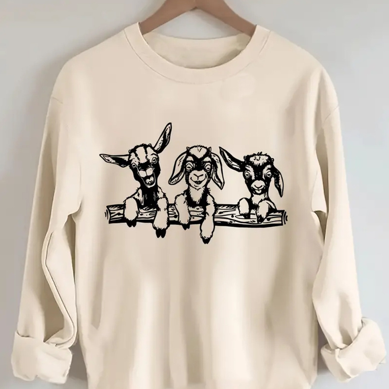 

1pc Women's Sweatshirt Graphic , Polyester, Pattern, For Fall &
