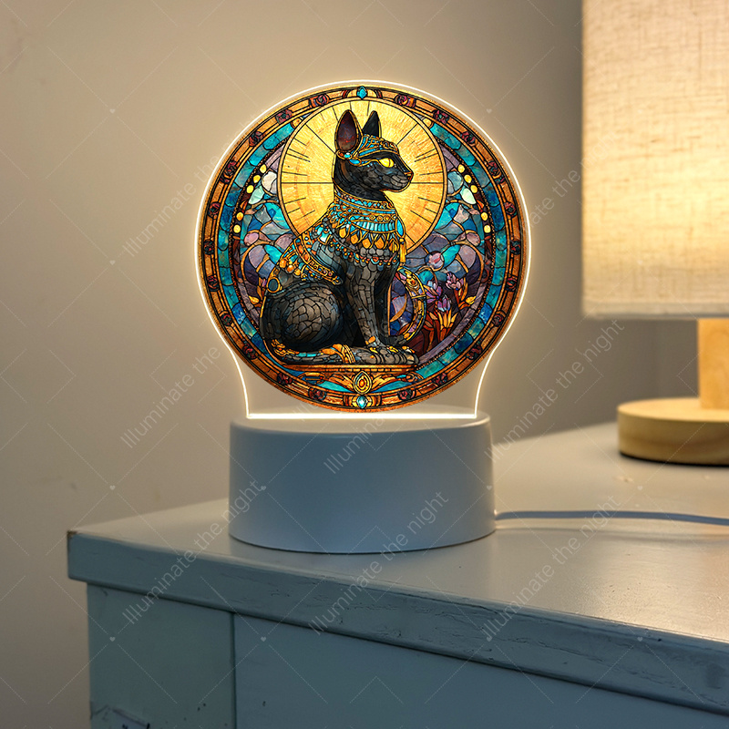 Allayu Retro Night - 2025 Cats Neon Lights For Lovers - Colorful