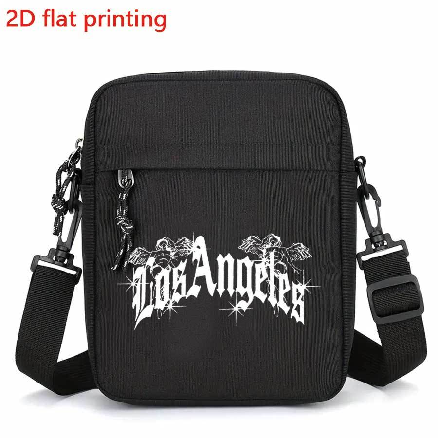 Los Angeles Pattern Print Men's Mini Crossbody Bag - Adjustable Strap, Lightweight Foldable Design, Zipper Pocket And Polyester Lining - Casual Daily Shoulder Bag For , Small Crossbody Bag