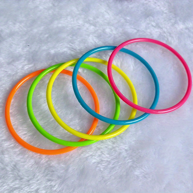 E-shop 5-teiliges Set, Minimalistische Bohemian-Fluoreszenz-Armbänder, Lebendige runde Fluoreszenz-Armreifen, für Partys, Festivals Freizeitlook,