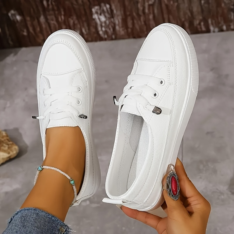 TEMU Women's Comfortable Version I In White Casual Shoe Sneaker - Super Comfortable Design, Relaxed 1 Casual Shoe Style, Low-key Top Casual , Suitable For , Women Shoes, Sneakers
