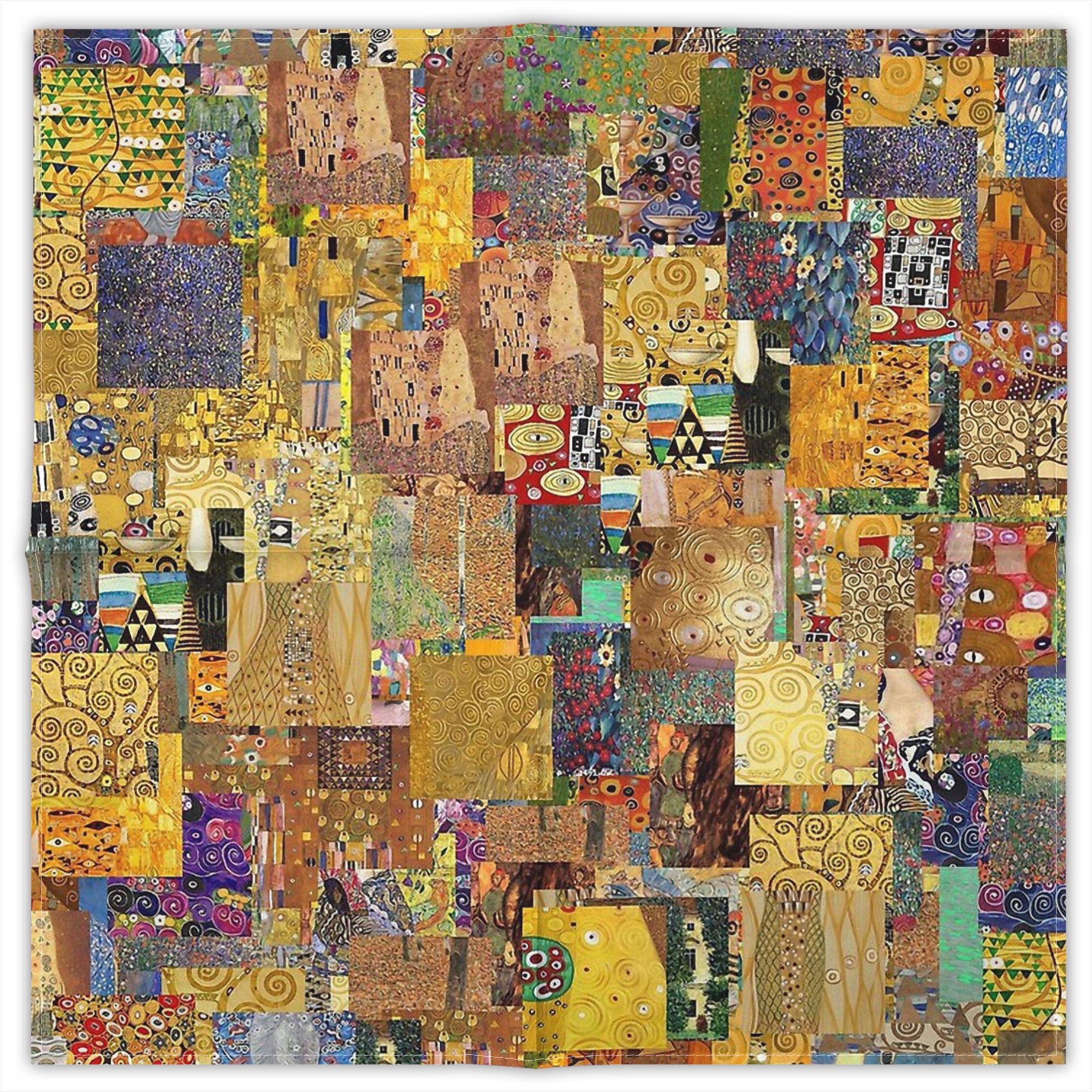 TEMU 2d Print Design Gustav Klimt Painting Printed Kerchiefs Fashion For Decoration Handkerchief