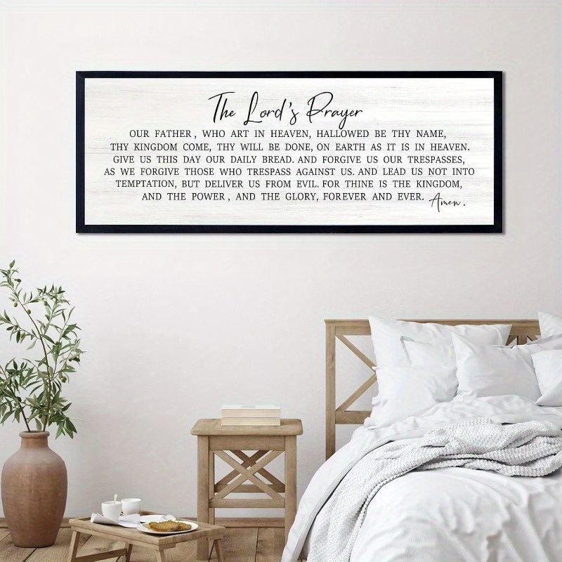 TEMU 2d Flat, 2d Flat, 2d/flat 1pc Retro Religious Style Bible Verse Artwork, Scripture, Suitable For Christians' , Full Of Positive , Catholic Style