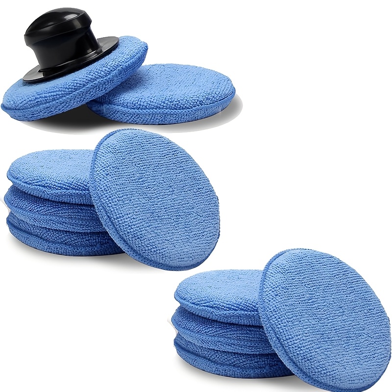 11pcs 5-inch Car Wax Applicator Pad Set For Polishing, Waxing & Cleaning - Compatible With Electric Polishers