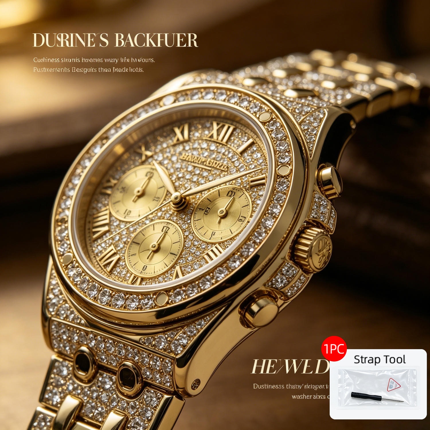 TEMU Men's Watches Easy To Read Dress Classic With Calendar Business Dress Luxury Big Face Men Black Watch Luminous Men's Wrist Watch Stainless Steel