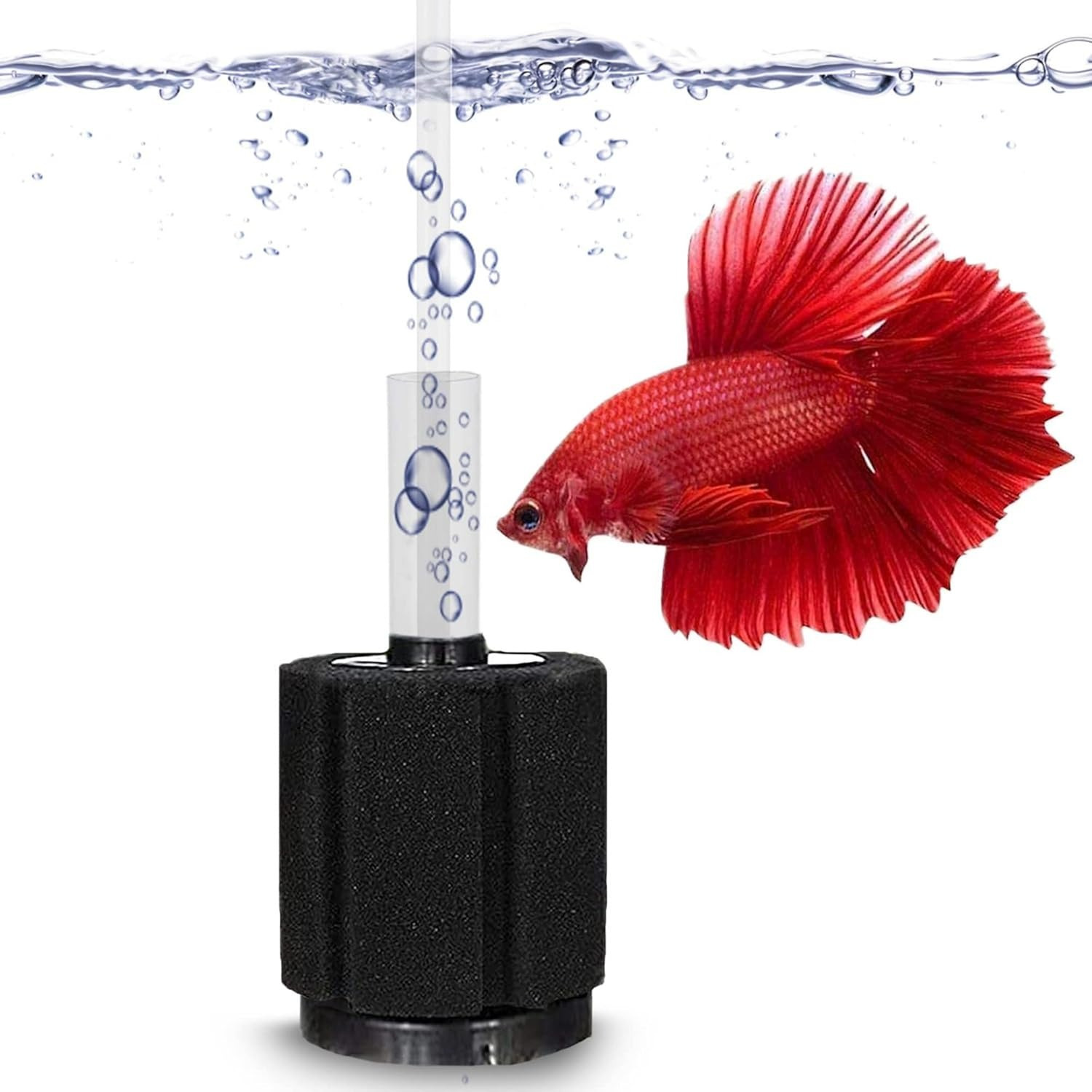 

10-gallon Betta Fish Sponge Filter - Slow Flow Aquarium Filtration System For Fry & Small Fish