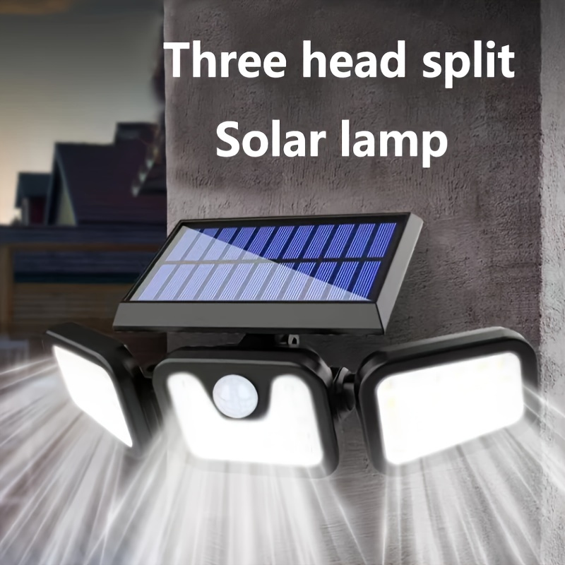 Image of 74-led Solar-powered Sensor Light With 3 Brightness , Ip65 Rating, Outdoor Wall Light, Suitable For Front Doors, Courtyards, Garages, Street Lighting, Solar-powered, Christmas Lighting