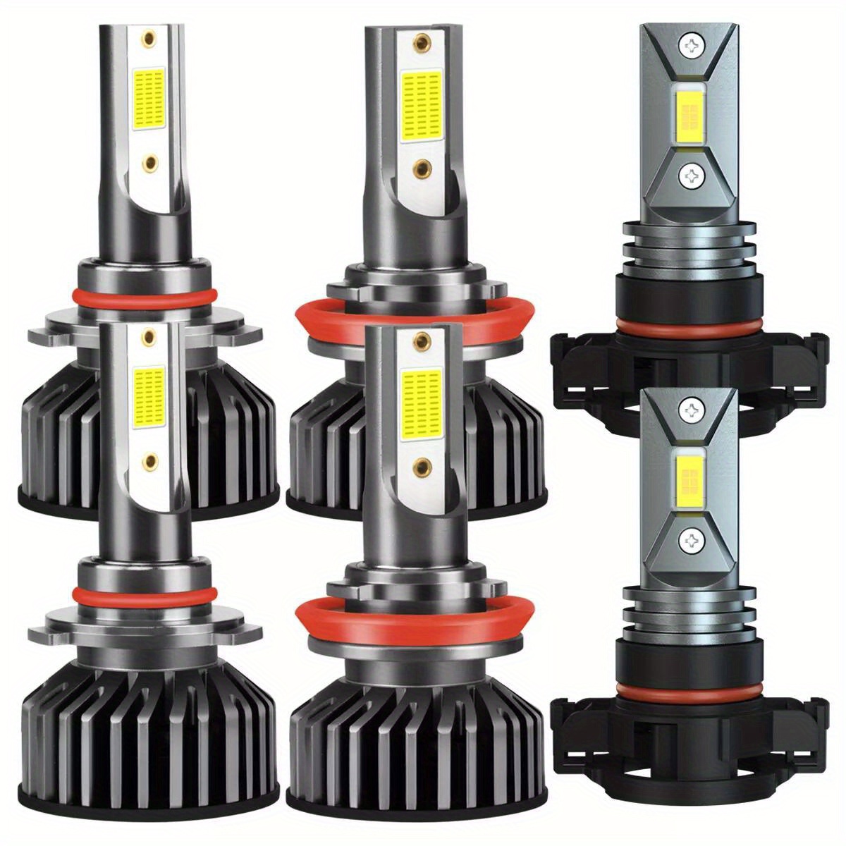 

Fit For Gmc Sierra 3500 Hd 2007-2014 Led Headlight Bulbs 9005 High Beam + H11 Low Beam+ 5202 Fog Lights Bulbs Kit, 6000k , Plug And Of 6