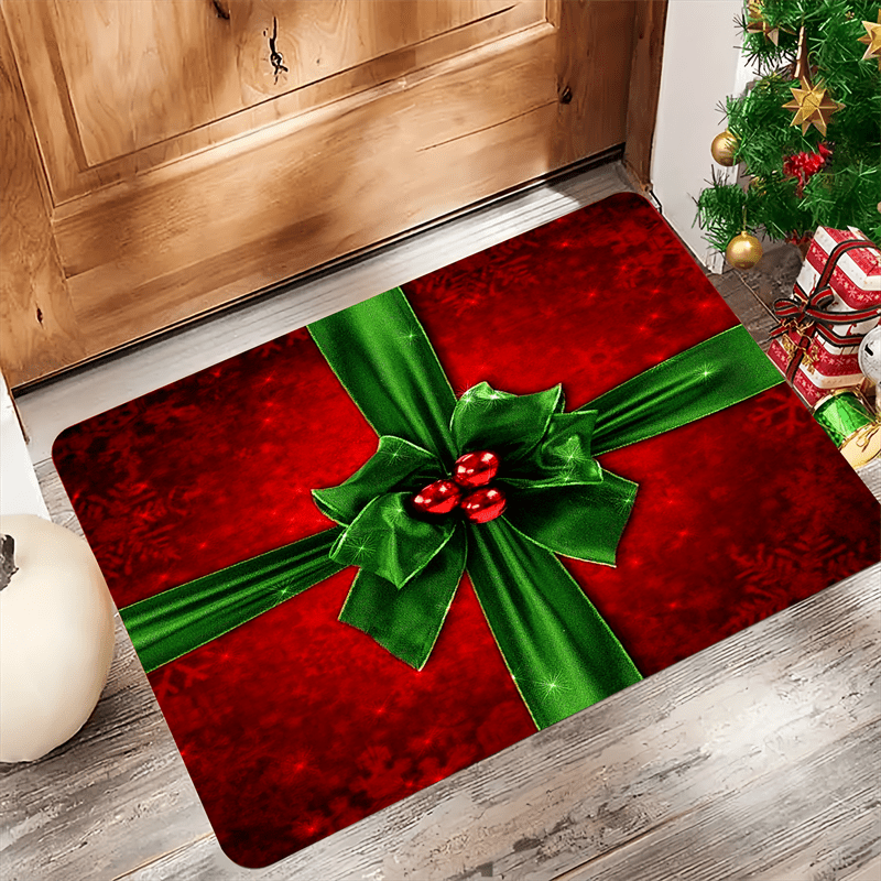 TEMU 1pc Christmas Decoration Welcome Doormat - Indoor Outdoor Comfortable Carpets, For Kitchen, Home, Office, Laundry Room, Bathroom Carpets,