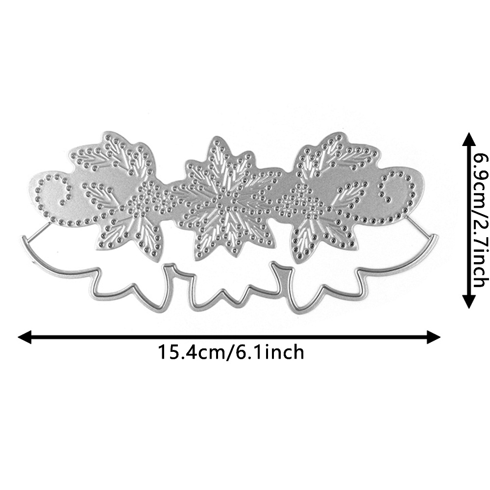 Image of Embroidered Christmas Metal Cutting Dies, Embossing Diecut For Diy Card Making Scrapbooking Crafting Supplies, Template Mould, Photo Album Paper Die Cuts For Craft Decoration