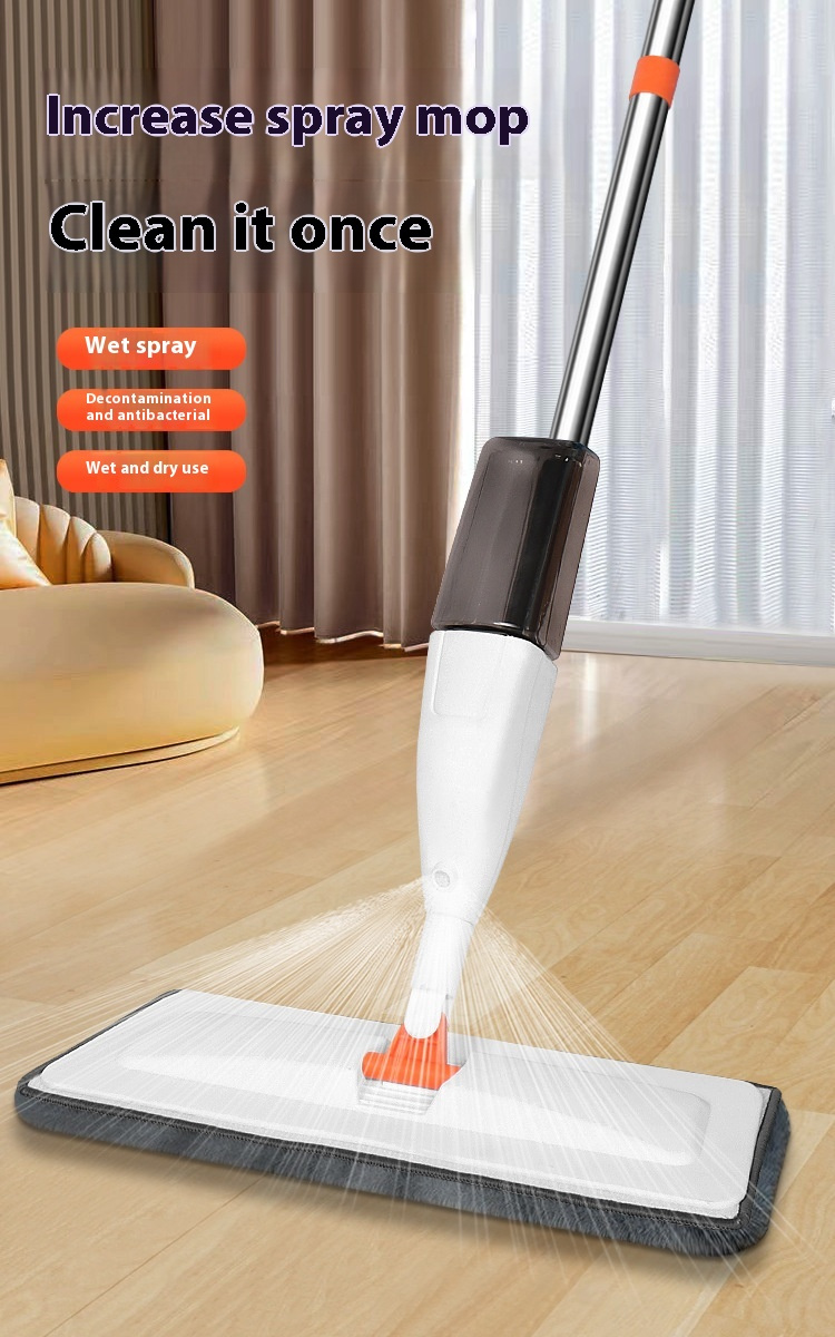 easy clean microfiber spray mop with disinfectant dispenser stainless steel   floors   in bedroom bathroom living room details 0