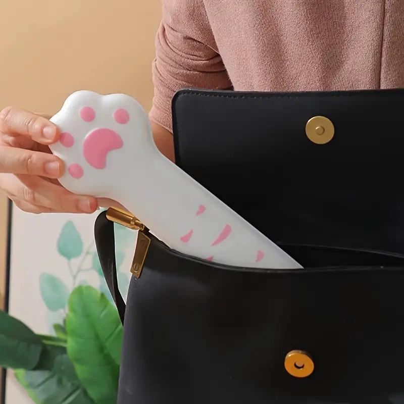 2pcs stainless steel outdoor cutlery set with cute cat paw case - portable reusable  , compact travel utensils with ergonomic grip & polished   for camping, picnic, hiking, school, work - durable & hygienic design, ideal for adults & ( ), durable plastic handles, fitness enthusiasts, school  , picnic essentials, stylish flatware, teardrop spoon,   cooks, healthconscious   Product details 5
