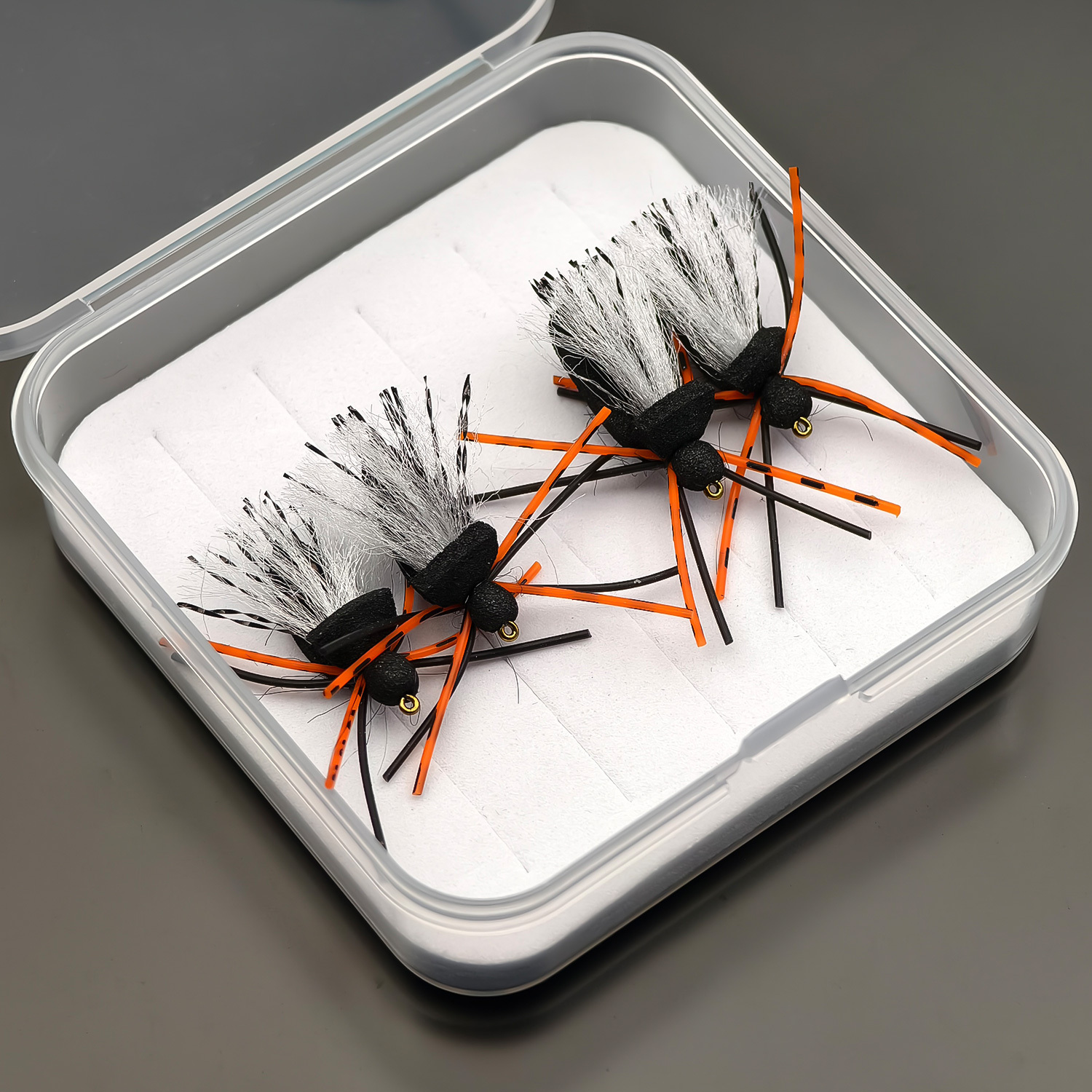 TEMU Anfs Fly Fishing Flies-black Foam Savage Cicada Flies Size #12 (4pcs)