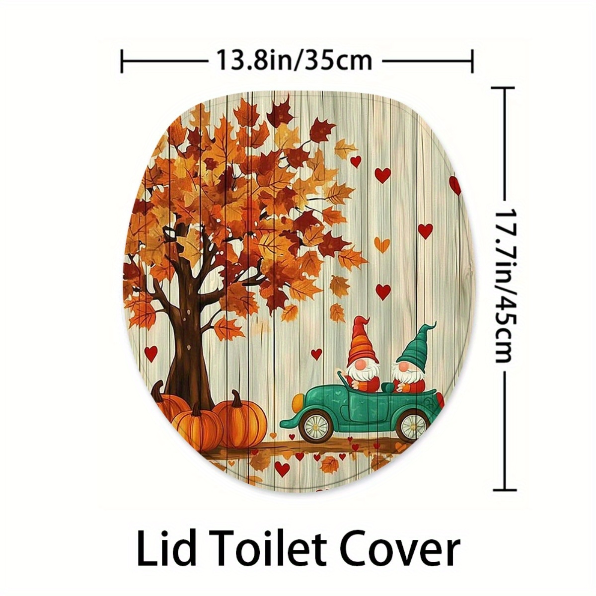 4pcs Autumn Harvest Thanksgiving Gift Bathroom Shower Curtain Set