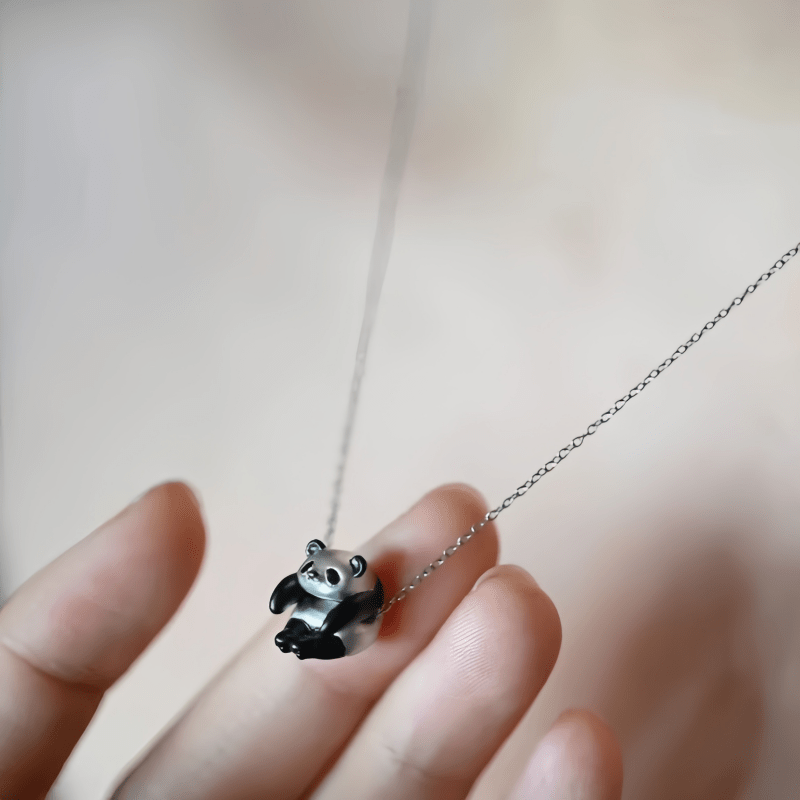 Elegant Chinese Style Panda Pendant Necklace