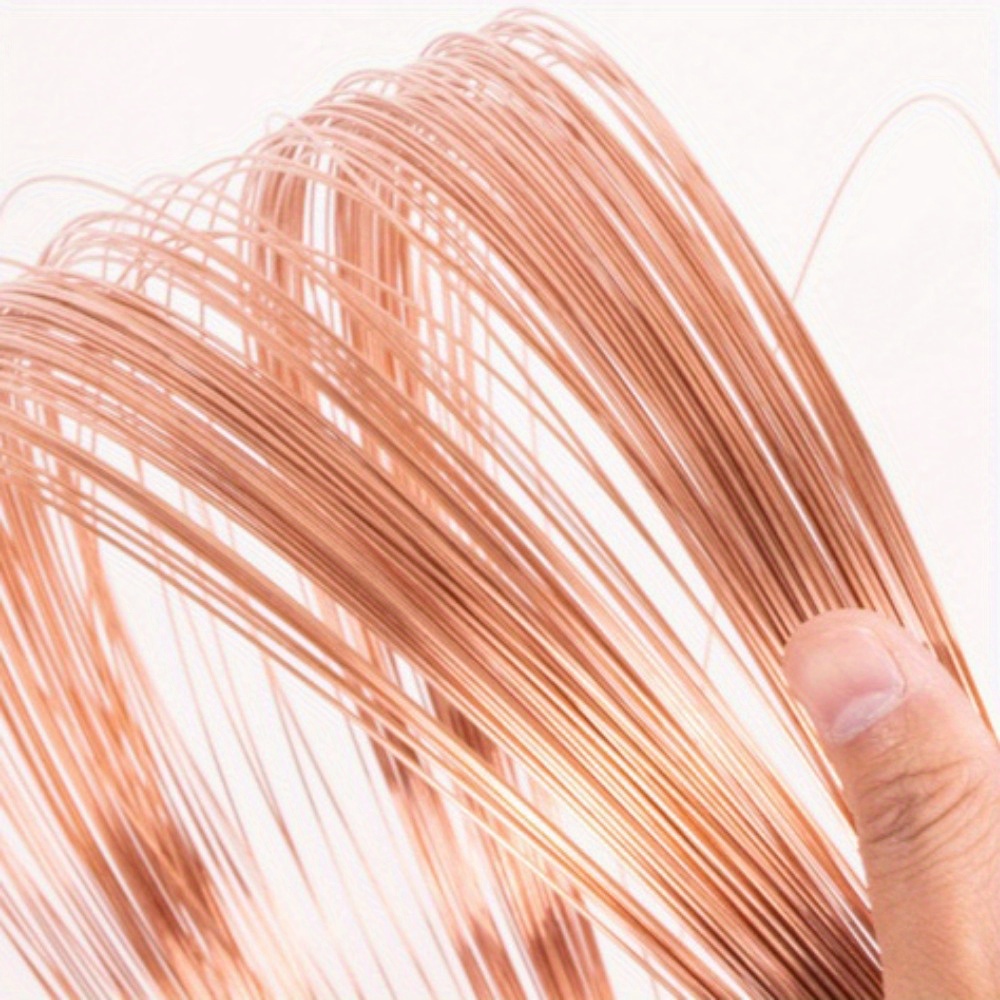 TEMU 99.9% Pure Copper Wire, Diameter 16/18/20/24/28 Specification (1.3/1/0.8/0), Length 5-10m (196-394 Inches), 1 Pound Roll, Suitable For Jewelry
