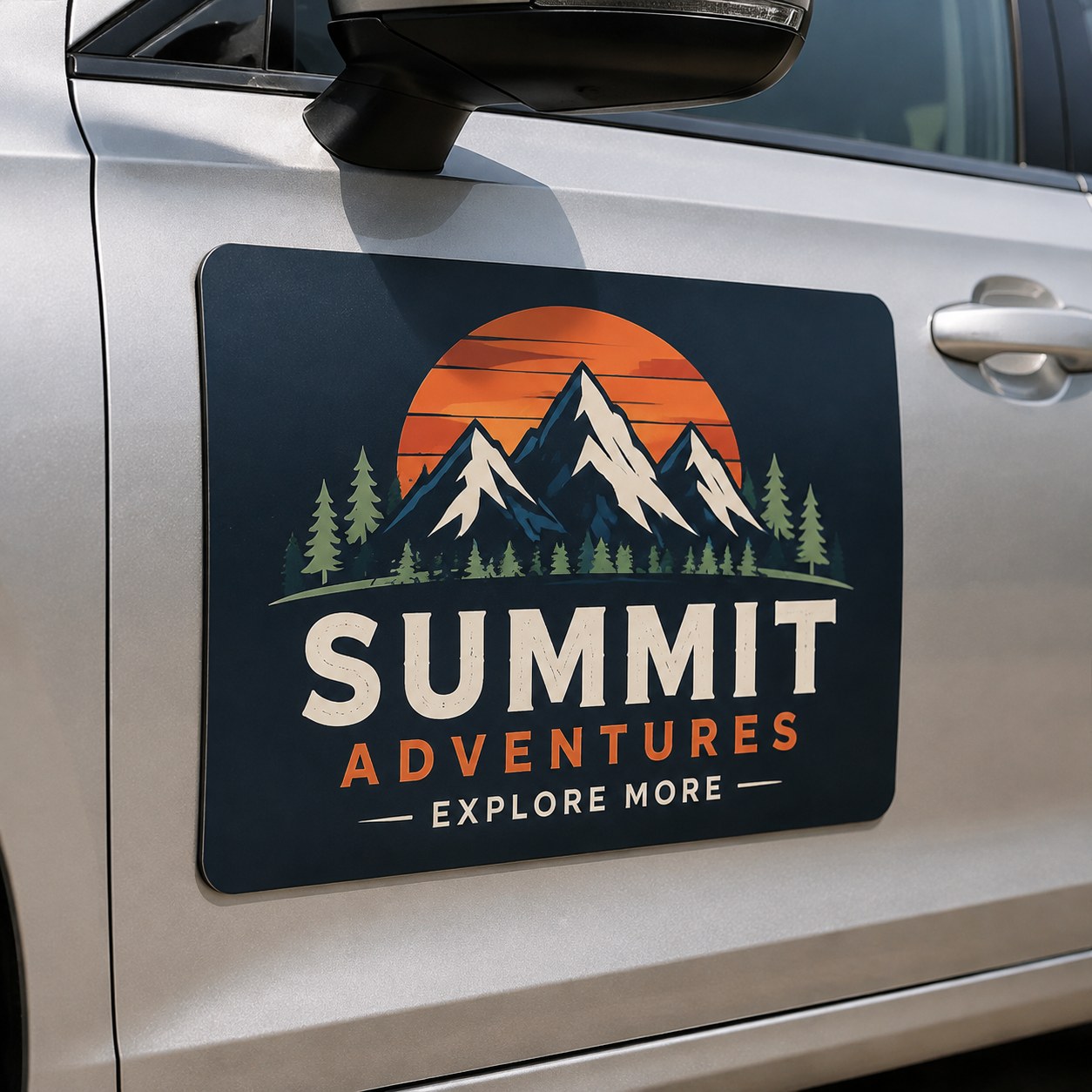 TEMU Custom Magnetic Car Sticker With -supplied Artwork, Full-face Personalized Graphic Sign For Vehicle Display, Front Visual Area For Logos, Text,