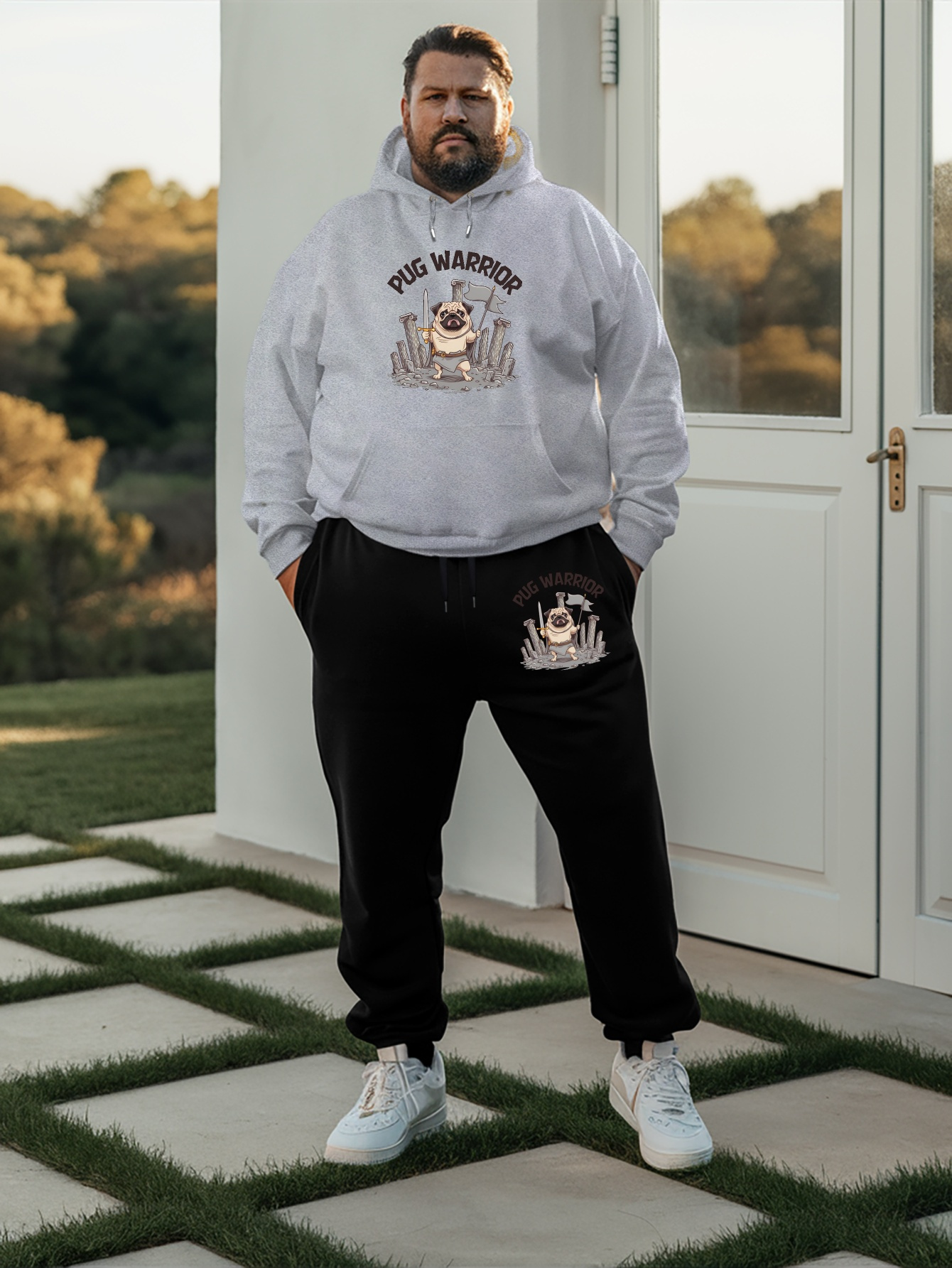 conjunto sudadera capucha pantalones deporte hombre diseño Temu