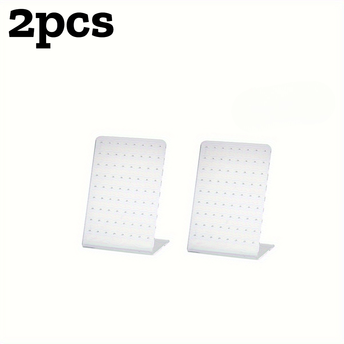 TEMU 2pcs 72-hole Acrylic Earring Display Stand, Transparent Stud Jewelry Storage Organizer, Earring Holder, Earring Storage, Retail Storage, Jewelry