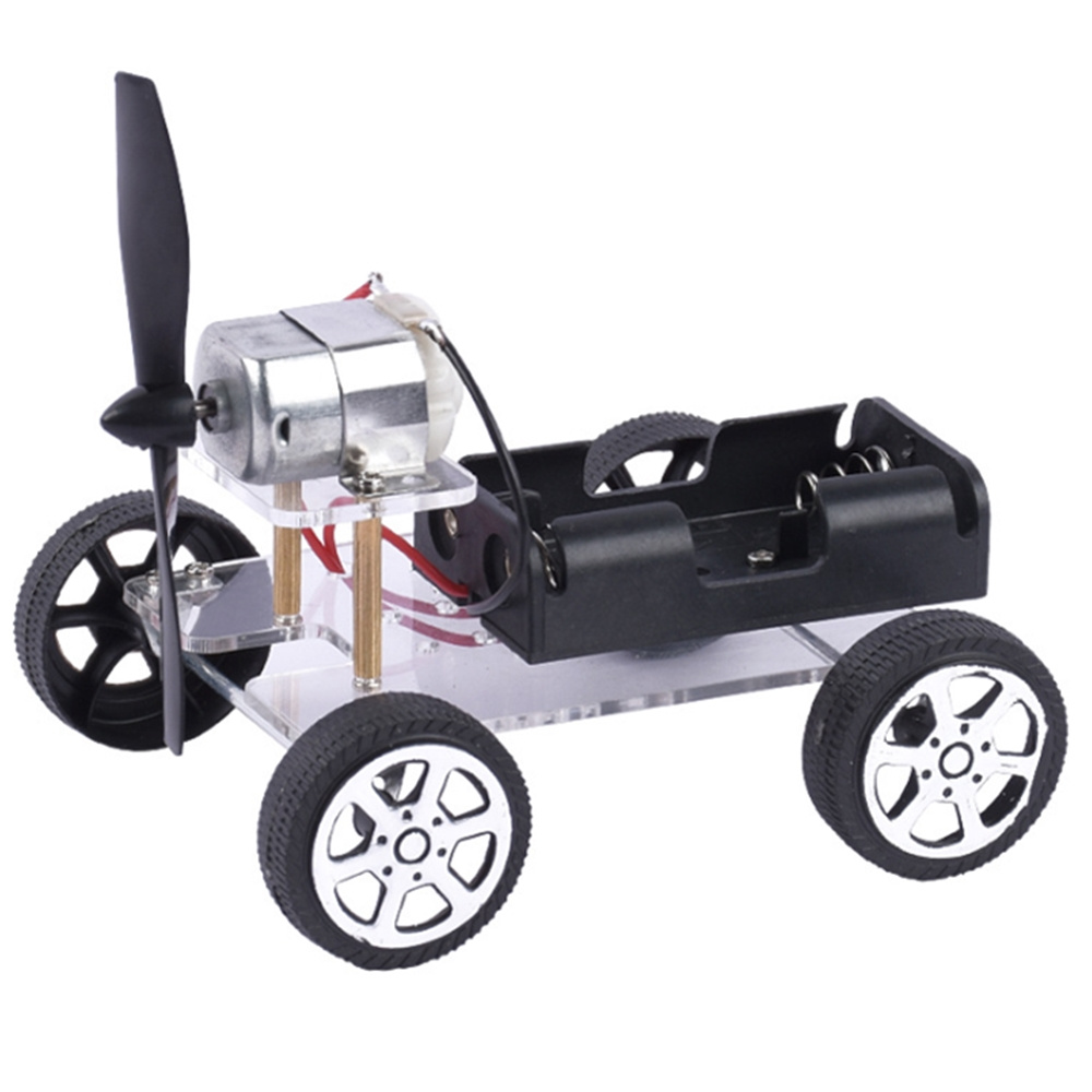 

Diy Wind-powered Electric Car Kit - Educational Stem Toy For Young Engineers, Fast & Obstacle-avoiding, Black Pp Material, 3.11x2.2" - Enhances & Motor Skills, Electric Toys