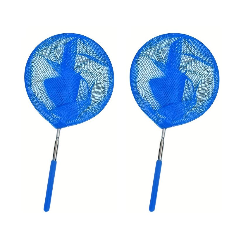 Image of 2 Telescopic Fishing Nets, Colorful And Insect Catching Nets, Retractable Small Shovel Tools, Suitable For Home Aquariums, , Camping, And Outdoor Nature Exploration