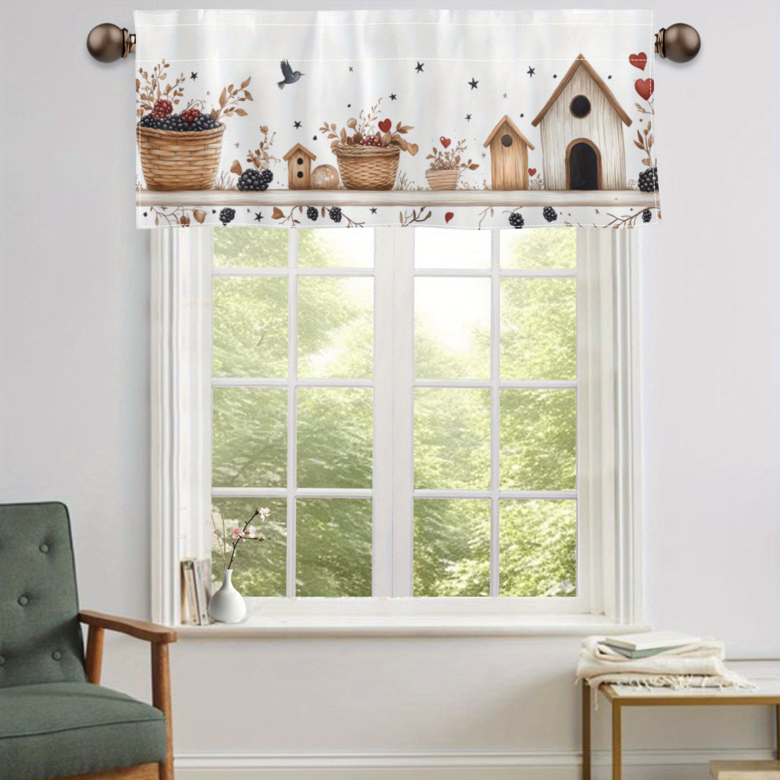 

1pc Polyester Valance Rod - - , , Decorative & Birdhouses For