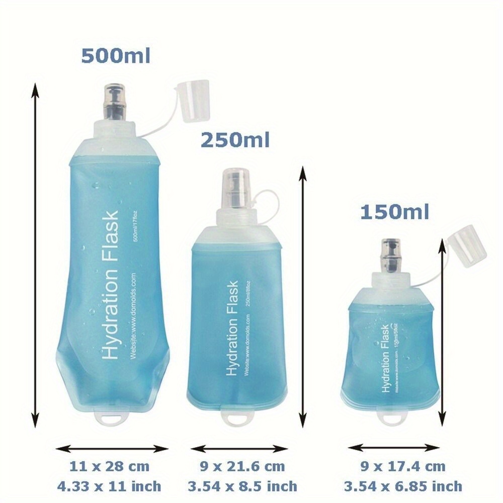 Foldable Collapsible Water Pouch, 500/250/150ML