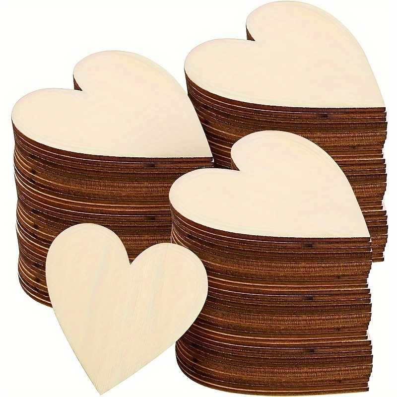 8pcs Unfinished Wooden Heart Shelves - Blank, Natural Wood Finish, Perfect for Hanging Christmas & Holiday Decorations, Ideal for Home & Party Decor, Holiday Shelf Decor | Wooden Shelf Decor | Natural Wood Finish, Christmas Decorations