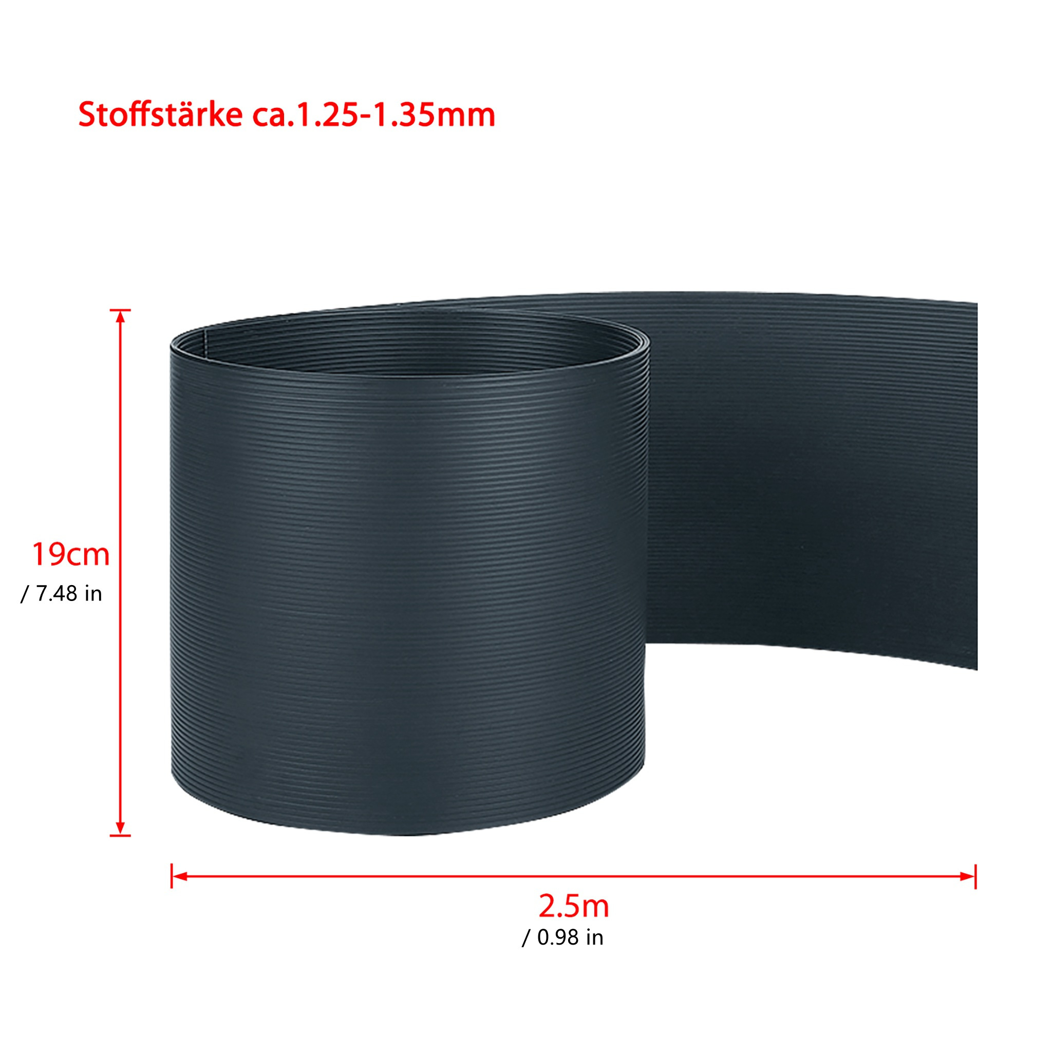 2. 5m*19cm Pvc Privacy Screen 10pcs Hard Fence Panel Garden Fence Garden Fence Yard Fence Light