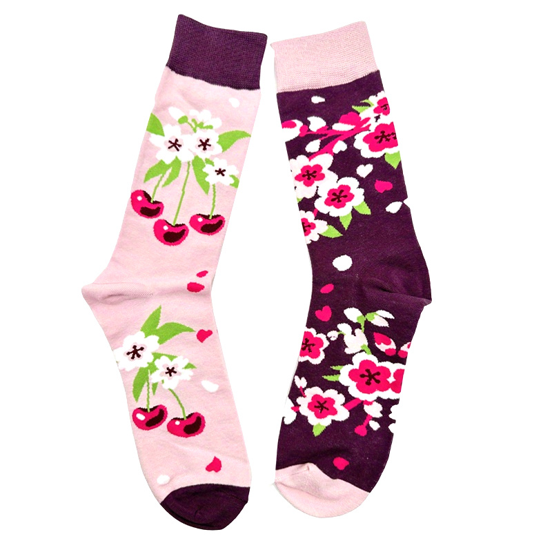 Image of 1pairs Mens Socks Hip Hop Street Skateboard Ab Style Painting Flower New Socks