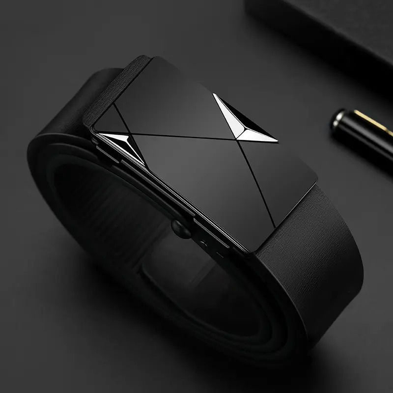 1pc New Fashionable Belt For Men With Automatic For Inner Wearing, Casual Men's Belt, Men's Business Jeans Belt