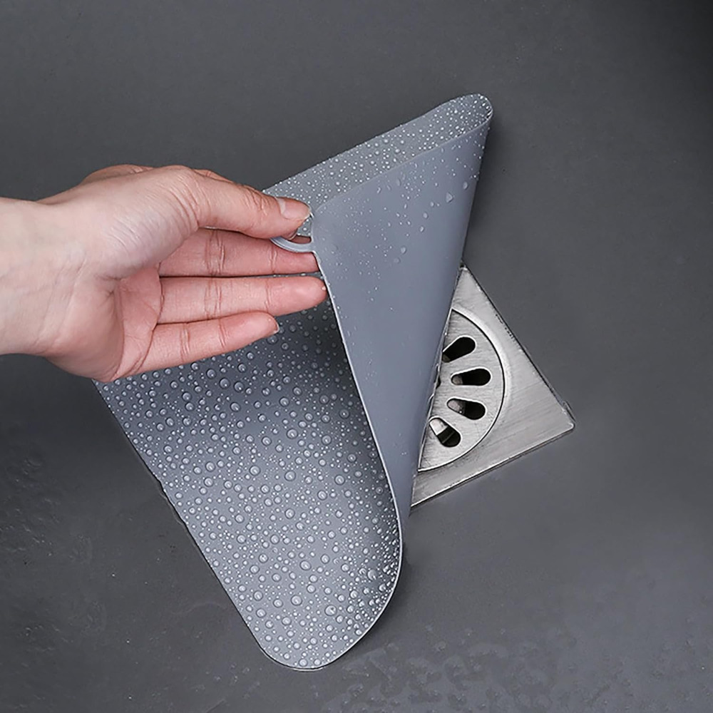 1pc 4.53x4.53 Inch Tub Stopper Floor Drain Cover Sewer Anti-odor Mat Deodorizing Drain Plugs For Kitchen, Bathroom And Laundry (grey)