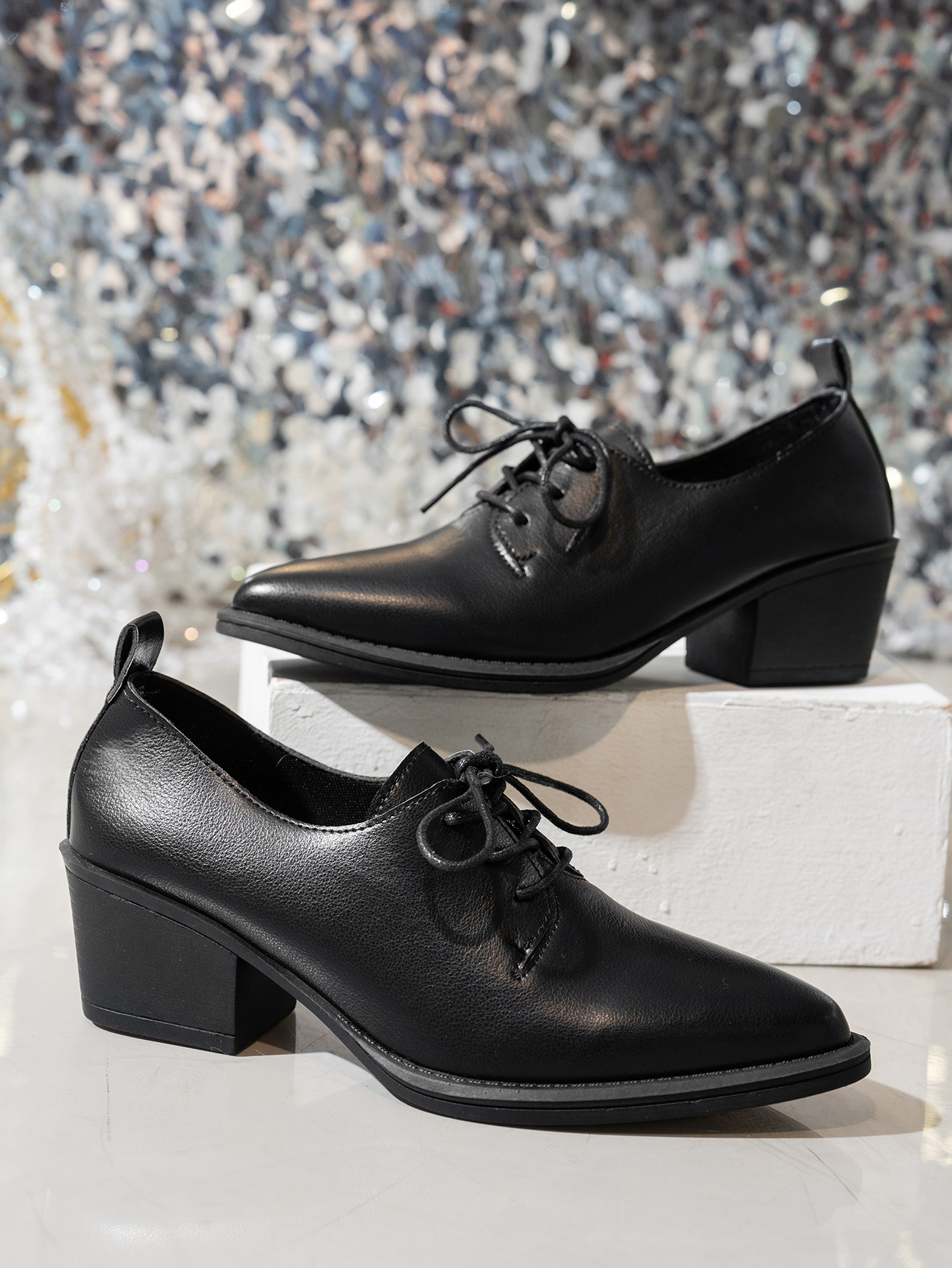 sapatos de senhora com atacadores de sintética com - Temu Brazil, image size:800x1066