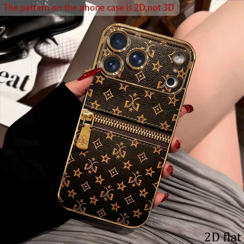TEMU Phone Case: 2d Flat Phone Case: Monogram Star Patterns, For Iphone 17/16/15/14/13/12/11/pro/pro Max/plus, Made Of Pc Material, Suitable For