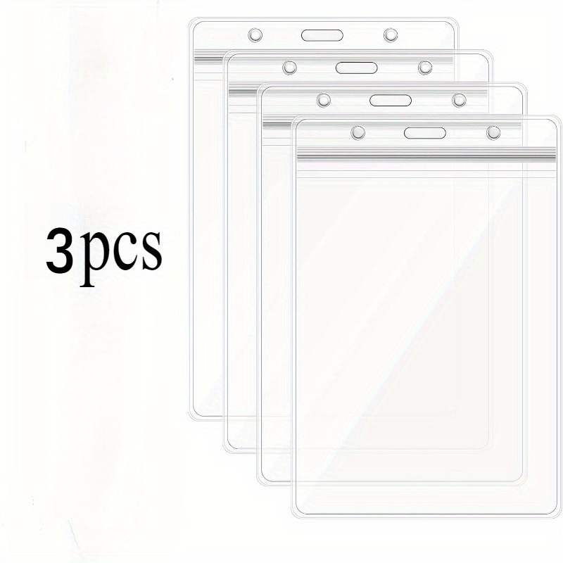 Image of 3pcs/pack Waterproof Passport Holder, Anti-loss Passport Cover, Large Transparent Id Card Holder, Bus Card Holder, Multi-functional Travel Document Pouch, Suitable For Students, Elderly, And Relatives