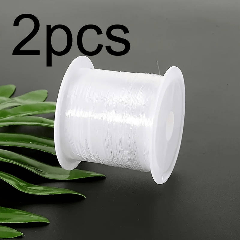TEMU 2pcs, Transparent Nylon Invisible Thread Suitable For Balloon Hanging, Jewelry Beading & Garland Making - Roll (5500cm/2165.35in) Non-elastic
