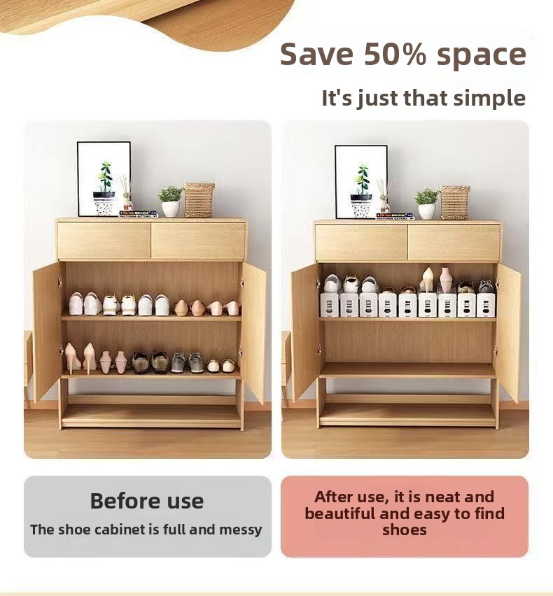 加厚双层可调节鞋托架子家用入户鞋柜收纳神器宿舍折叠式置物鞋架 商品详情 1